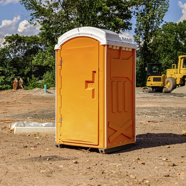 how often are the porta potties cleaned and serviced during a rental period in Letona AR